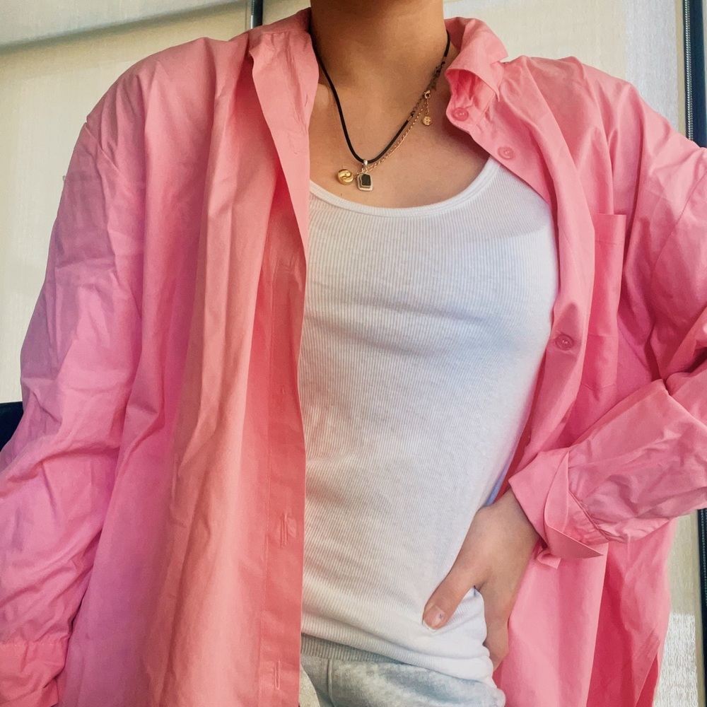 Pink Button Down - Picture 2 of 3